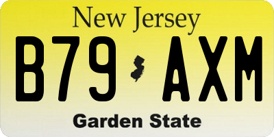 NJ license plate B79AXM