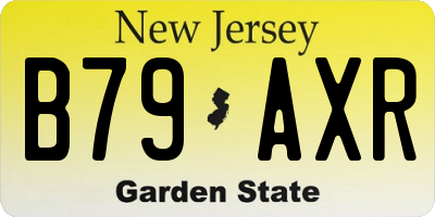 NJ license plate B79AXR