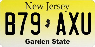 NJ license plate B79AXU