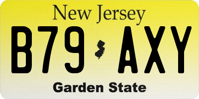 NJ license plate B79AXY