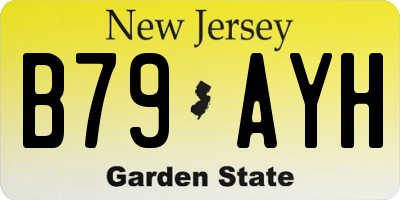 NJ license plate B79AYH