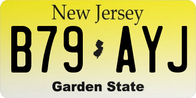 NJ license plate B79AYJ