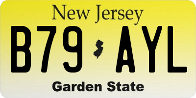 NJ license plate B79AYL