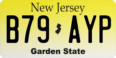 NJ license plate B79AYP