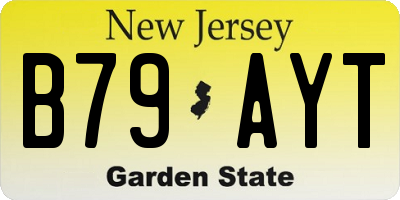 NJ license plate B79AYT