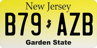 NJ license plate B79AZB