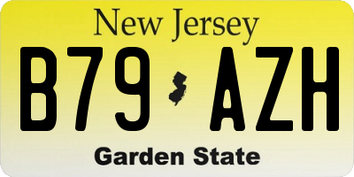NJ license plate B79AZH