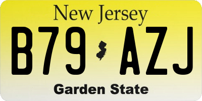 NJ license plate B79AZJ