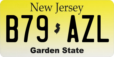 NJ license plate B79AZL