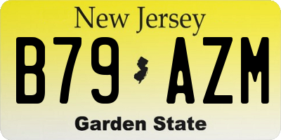 NJ license plate B79AZM
