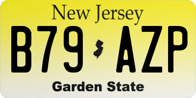 NJ license plate B79AZP