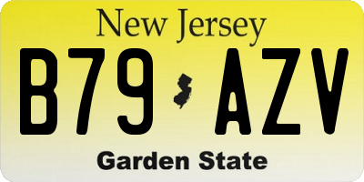 NJ license plate B79AZV