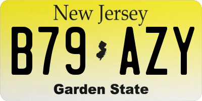 NJ license plate B79AZY