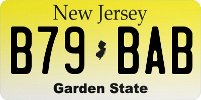 NJ license plate B79BAB