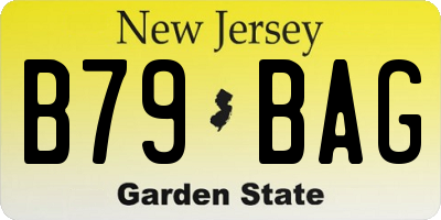 NJ license plate B79BAG