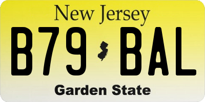 NJ license plate B79BAL