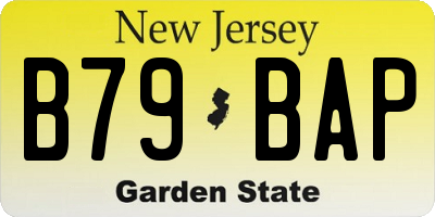 NJ license plate B79BAP