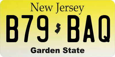 NJ license plate B79BAQ