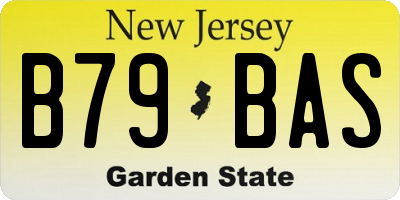 NJ license plate B79BAS