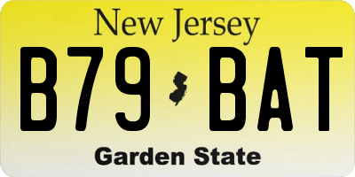 NJ license plate B79BAT