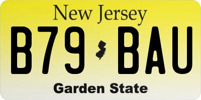 NJ license plate B79BAU