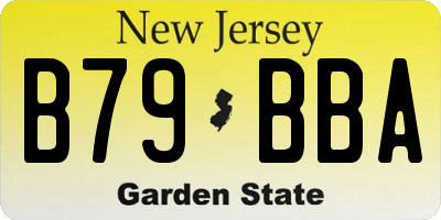NJ license plate B79BBA