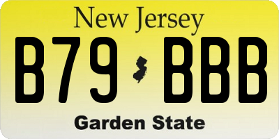 NJ license plate B79BBB
