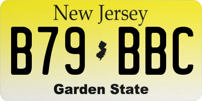 NJ license plate B79BBC