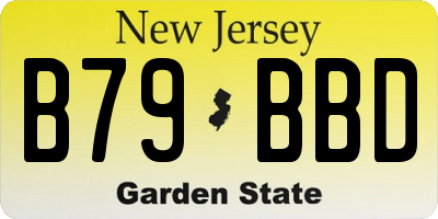 NJ license plate B79BBD