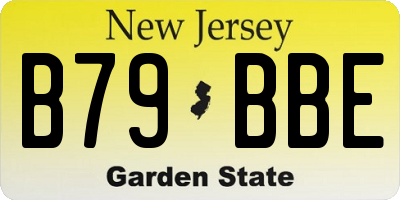 NJ license plate B79BBE