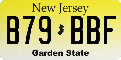 NJ license plate B79BBF