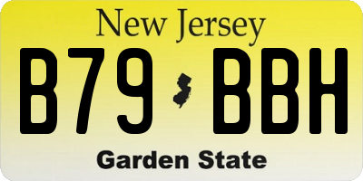NJ license plate B79BBH