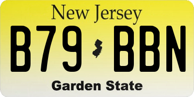 NJ license plate B79BBN