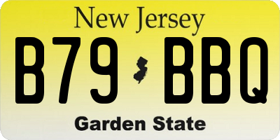 NJ license plate B79BBQ