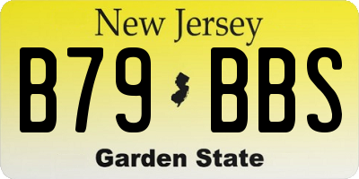NJ license plate B79BBS