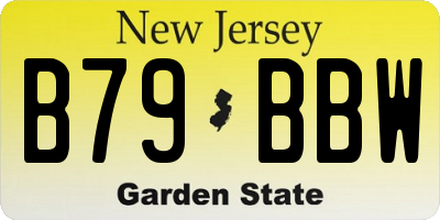 NJ license plate B79BBW