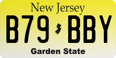 NJ license plate B79BBY