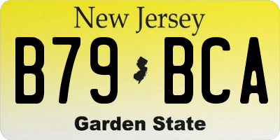 NJ license plate B79BCA