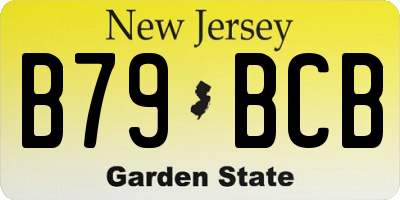 NJ license plate B79BCB