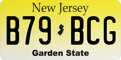 NJ license plate B79BCG