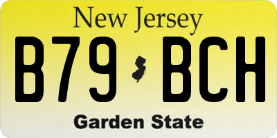 NJ license plate B79BCH