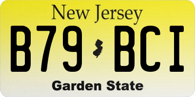 NJ license plate B79BCI