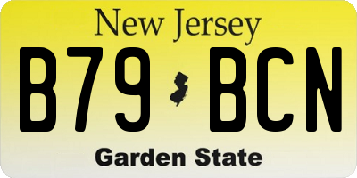 NJ license plate B79BCN