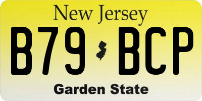 NJ license plate B79BCP