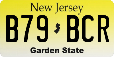 NJ license plate B79BCR