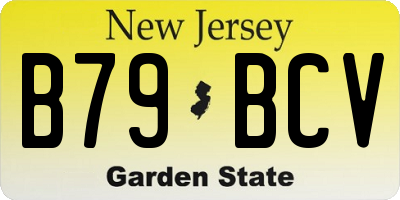 NJ license plate B79BCV