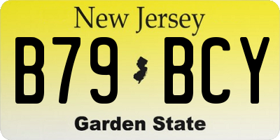 NJ license plate B79BCY