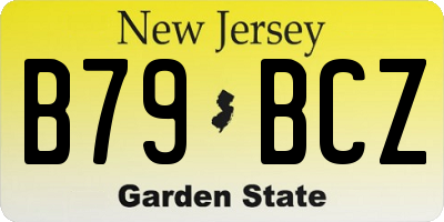 NJ license plate B79BCZ