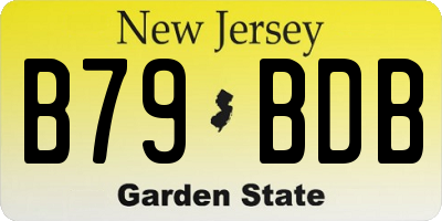NJ license plate B79BDB
