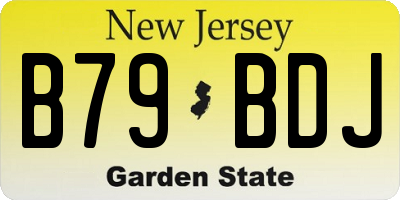 NJ license plate B79BDJ
